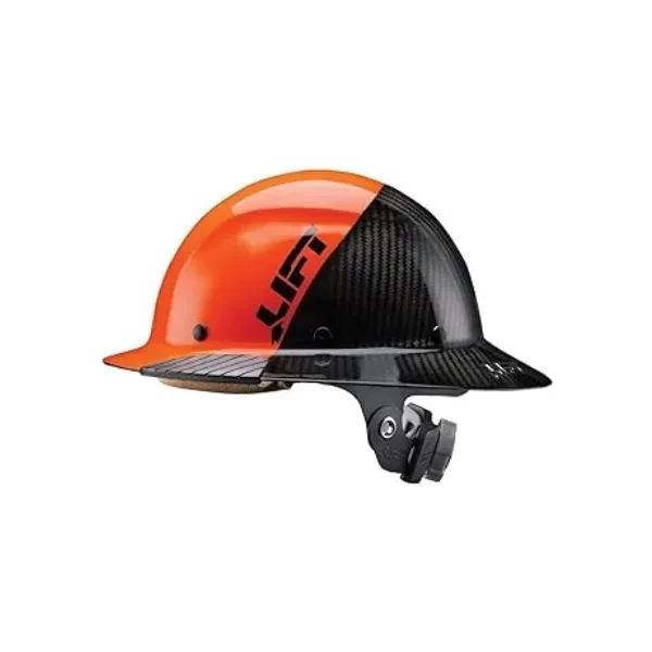 Lift Safety Dax Fifty 50 Casco de fibra de carbono de ala completa, color naranja